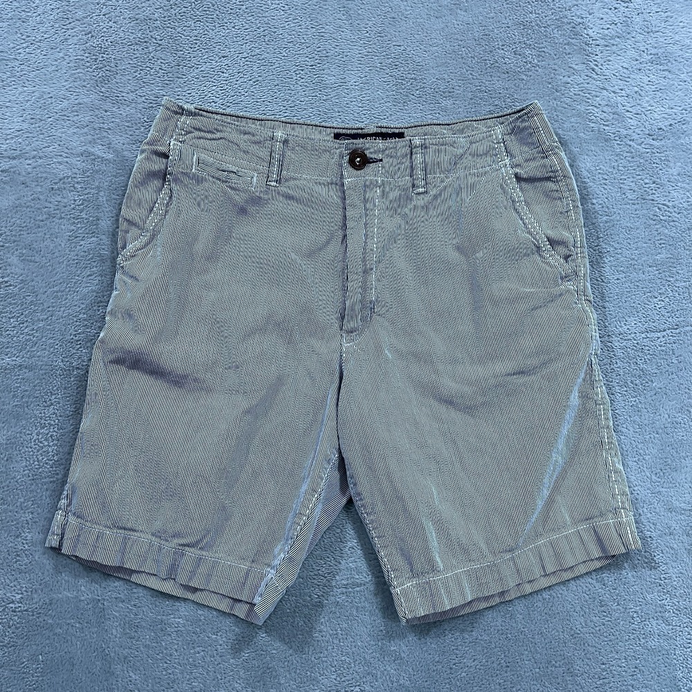Vintage‎ Y2K American Eagle Shorts AE Mens 33 Chinos Khakis Striped Cotton